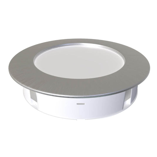 recessed under cabinet light in brushed chrome
