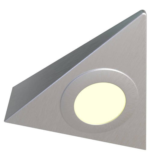 triangle under cabinet light with warm white light